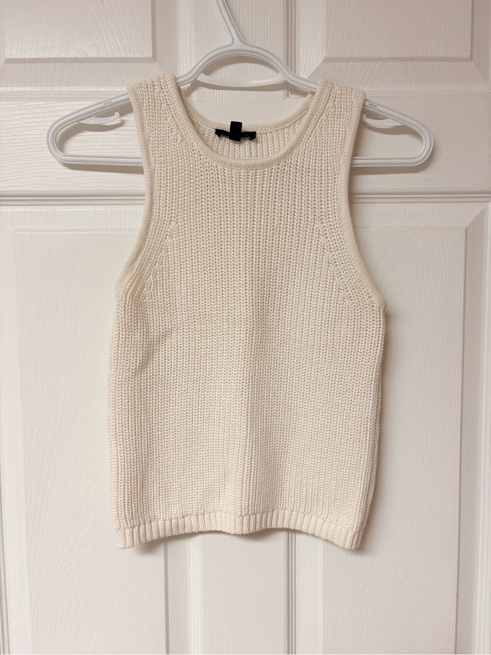 DYNAMITE Cream Striped Knit Tank, Size XS